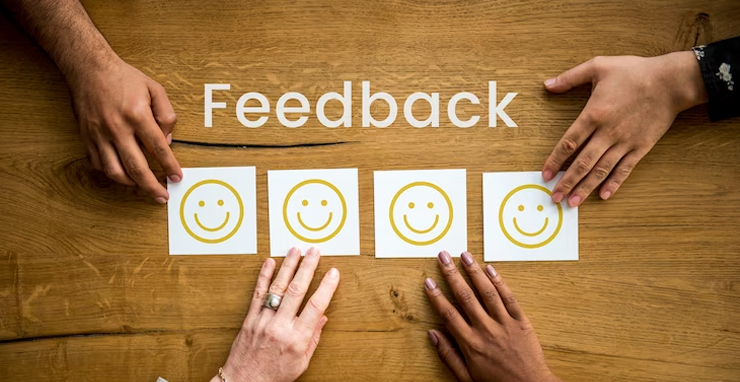 feedback customer smiley response